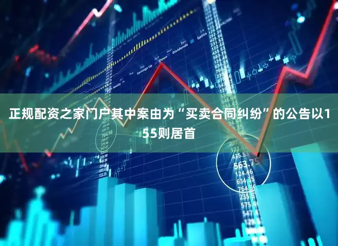 正规配资之家门户其中案由为“买卖合同纠纷”的公告以155则居首